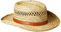 Dpc Men's Pine Rush Straw Hat With 3-Inch Brim And Faux Leather Band