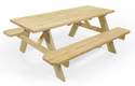 6-Foot Wood Picnic Table