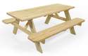 6-Foot Wood Picnic Table 