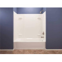 Mustee White Premium Fiberglass Bathtub Wall System 5 Piece Kit, 32 X 60-Inch
