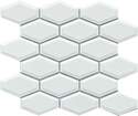 10 x 11-Inch White Beveled Hex Reward Glazed Porcelain Mosaic Tile