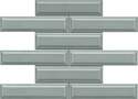 11 x 12-Inch 9.02-Sq-Ft Kinetic Gray Glossy Beveled Mosaic Tile