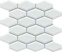 Reward 10-Inch X 11-Inch White Beveled Hex Glazed Porcelain Tile, Per Sheet