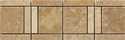 4-Inch X 12-Inch Cortese Trav Vino Listello Floor Tile, Each