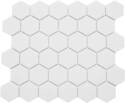 Rezone 11-Inch X 13-Inch, White, 2-Inch Mosaic Hex Porcelain Tile