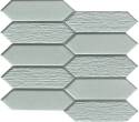 10-Inch X  11-Inch Picket Silver Glass Mosaic Tile, Square Foot