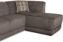 Cole Jillian Graphite Right Arm Facing Chaise With Throw Pillow