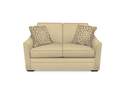 Beige Loveseat With Throw Pillows