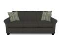 Charcoal Sofa With Throw Pillows