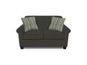 Charcoal Loveseat With Throw Pillows