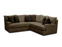 3-Piece Beige Sectional With 6 Throw Pillows