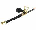 1-Inch X 15-Foot 4000-Pound Black Ratchet Strap With Double Hooks