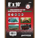 8 x 10-Foot Brown And Green Mid-Grade Reversible Poly Tarp