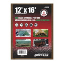 12 x 16-Foot Brown And Green Mid-Grade Reversible Poly Tarp
