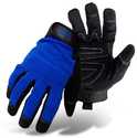 Medium Blue Mechanic Hi-Dexterity Glove With Leather Palm