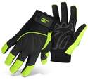 Large Black And Green High Visibility Synthetic Palm Leather Glove 
