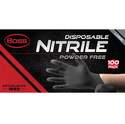 4-Mil, Black, Large, Powder-Free, Disposable Nitrile Glove, 100-Count