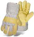 Large Natural/Tan Stripe Poly-Insulated Glove With Leather Palm