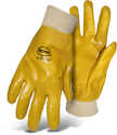 Large Yellow PVC Glove With Knit Wrist