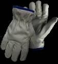 Medium Gray Unlined Grain Buffalo Leather Driver Glove