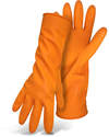 Large Orange Diamond Grip Latex Glove