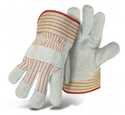 Large Gray Economy Glove With Leather Palm 3-Pack
