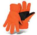Large Blaze Orange Sure Grip Fleece Glove