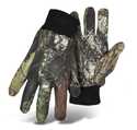 Large Mossy Oak Break-Up Camouflage Jersey Glove With PVC Dotted Palm