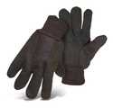 Large Brown Jersey Glove With Dotted Palm