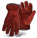 Large Red Leather Driver Glove