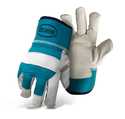 Ladies' Small Blue/Gray Insulated Glove With Leather Palm