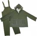Medium Green Lined PVC 3-Piece Rain Suit