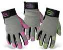 Ladies' Medium Spandex Garden Glove With Colored Leather Palm, Assorted Colors