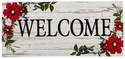 Red Floral Welcome Sassafras Switch Mat