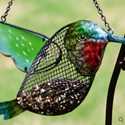 Hummingbird Metal And Glass Bird Feeder
