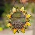 Sunflower Metal And Glass Bird Feeder