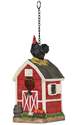 Rooster On Red Barn Birdhouse