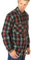 Men's Regular Fit Orange Heavyweight Heirloom Flannel Shirt