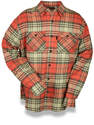 Men's Big Fit Gray Plaid Fleece-Lined Snap Flannel Jacket