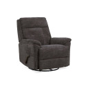 Sophisticated Steel Gray Swivel Gliding Recliner