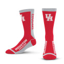 Houston Cougars MVP Crew Sock In Team Colors, Size Large