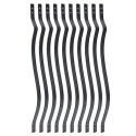 31-Inch Gloss Black Steel Vienna Belly Baluster 10-Pack