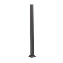 3-Inch X 45-1/2-Inch Black Sand Iron Post With 5-1/4 Base Cover