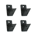 1-Inch Black Sand Angle Universal Bracket, 4-Pack