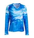 Womens Medium Blue Deep Mindscape Long Sleeve Performance Shirt