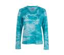 Shirt Undertow Camo Long Sleeve Allover Sublimation Womens, Turquoise, Size 2Extra-Large