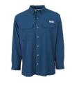 Flats V Teal Bloodguard Plus Long Sleeve Men's Fishing Shirt, XL