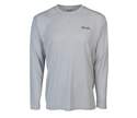 Cabo Crew V Light Grey Knit Long Sleeve Men's Fishing Shirt, L