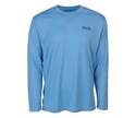 Cabo Crew V Placid Blue Knit Long Sleeve Men's Fishing Shirt, L