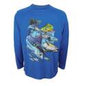 Hook M' Victory Blue Offshore Slam 4 Big Game Species Performance Long Sleeve Men's T Shirt, 3XL
